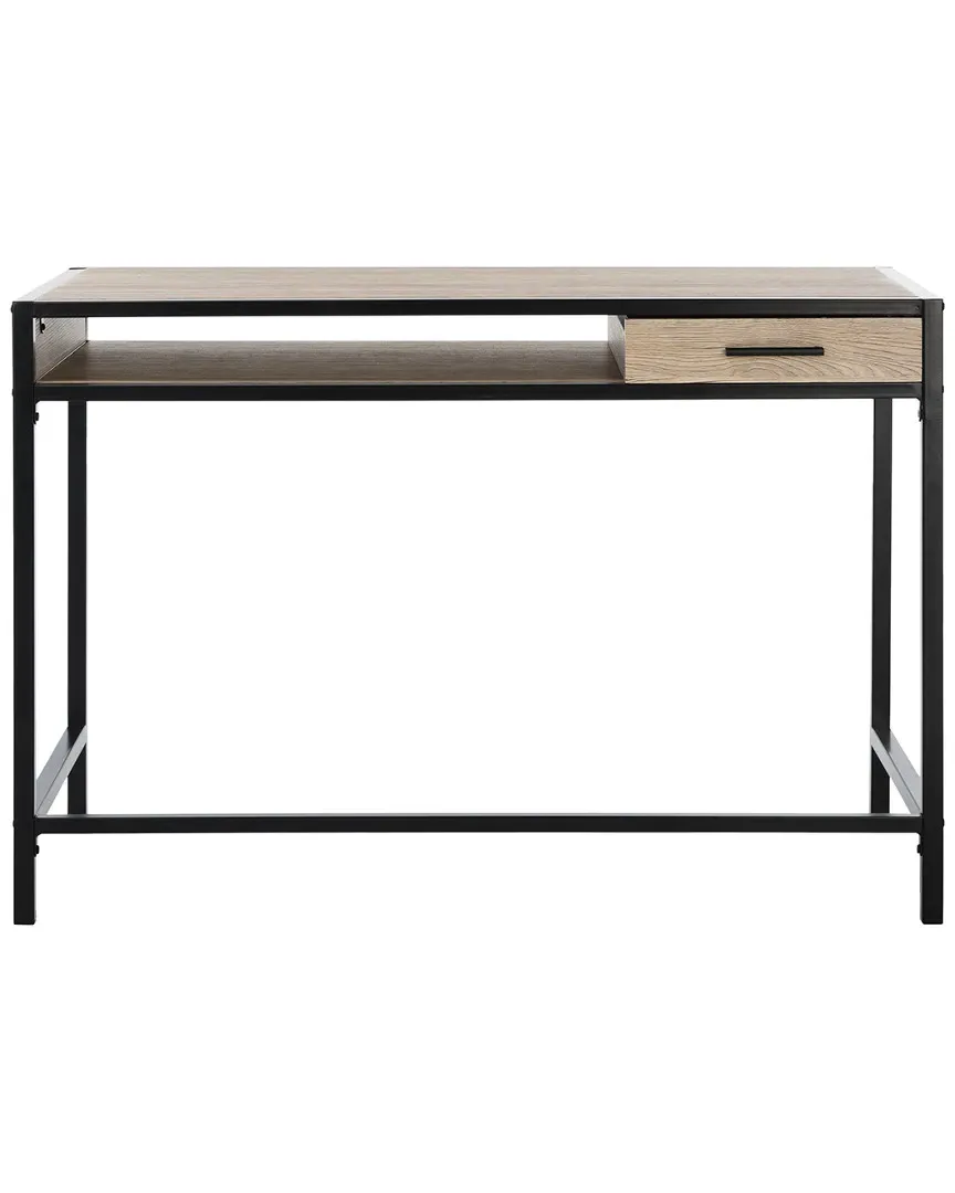 Alan 1 Shelf Desk with Drawer - Oak, Black image
