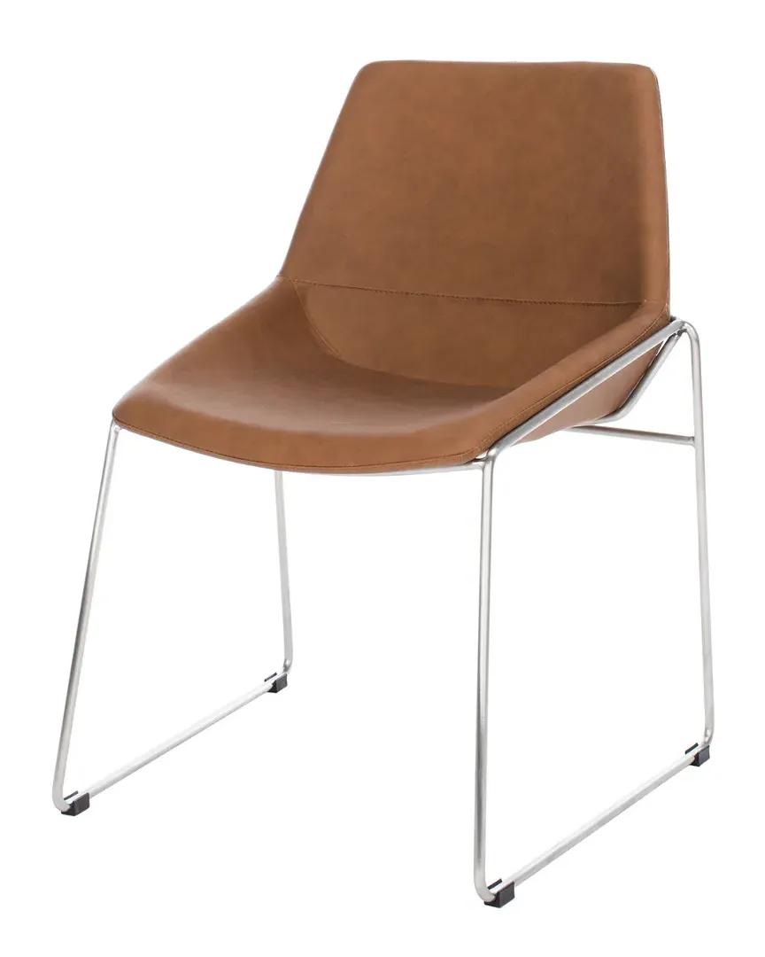 Alexis Set of 2 Dining Chairs - Cigar Brown, Plywood image