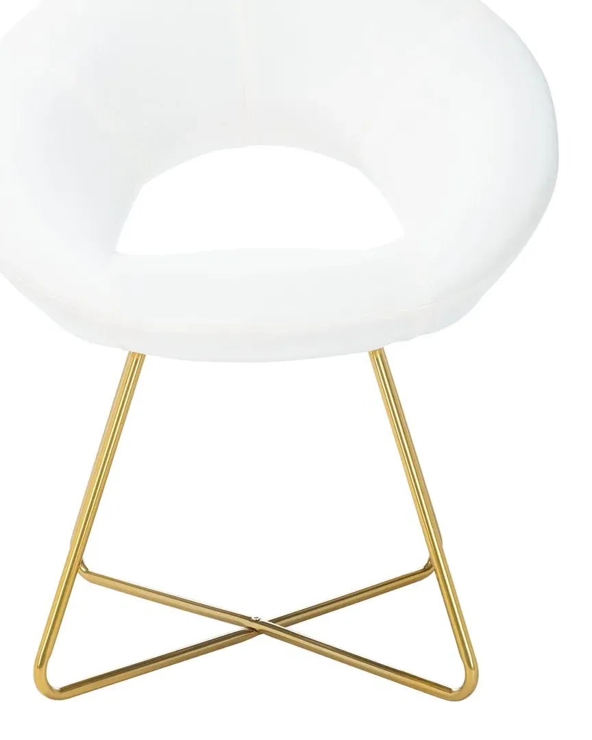 Aliena Accent Chair - Ivory, Velvet image