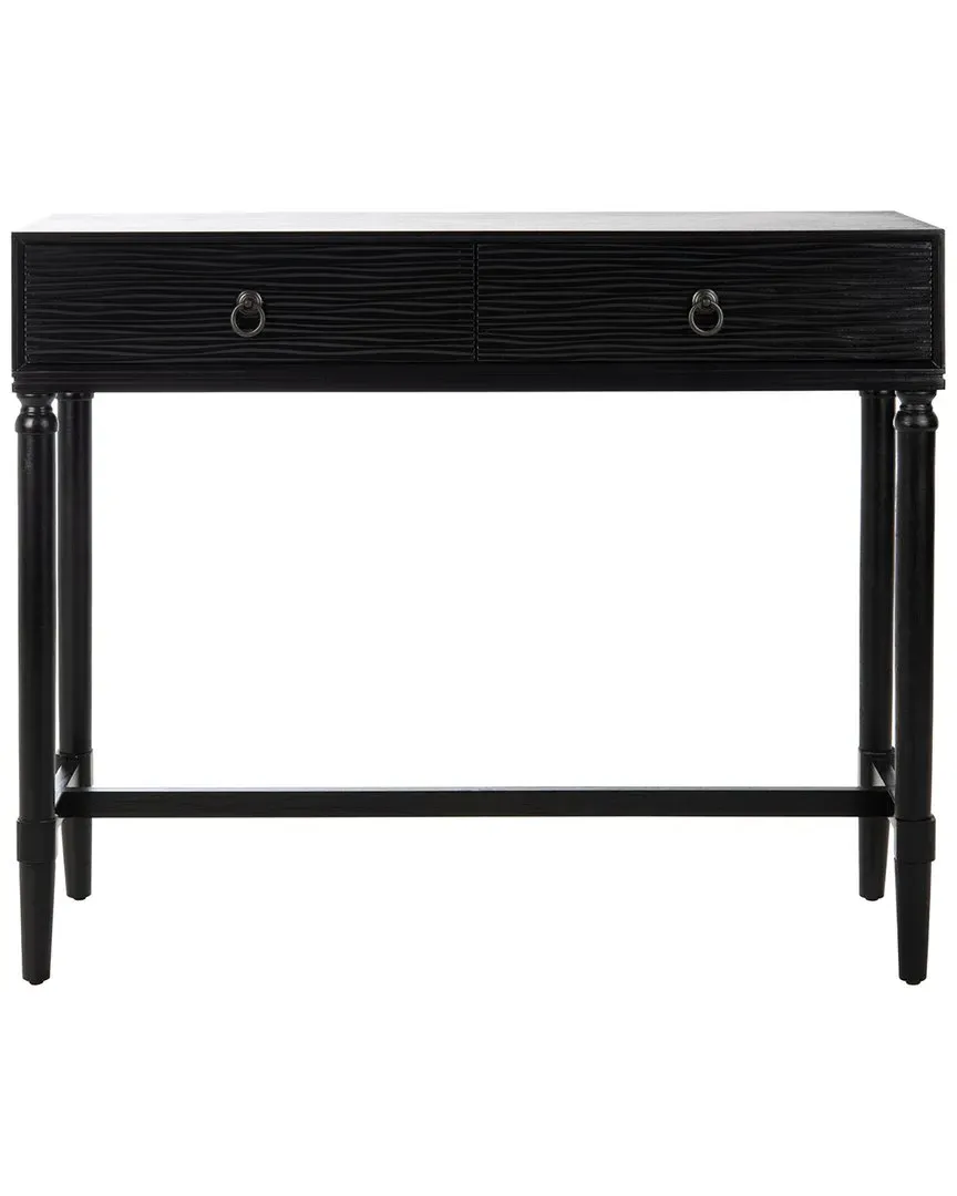 Aliyah 2-Drawer Console Table - Black, Pine