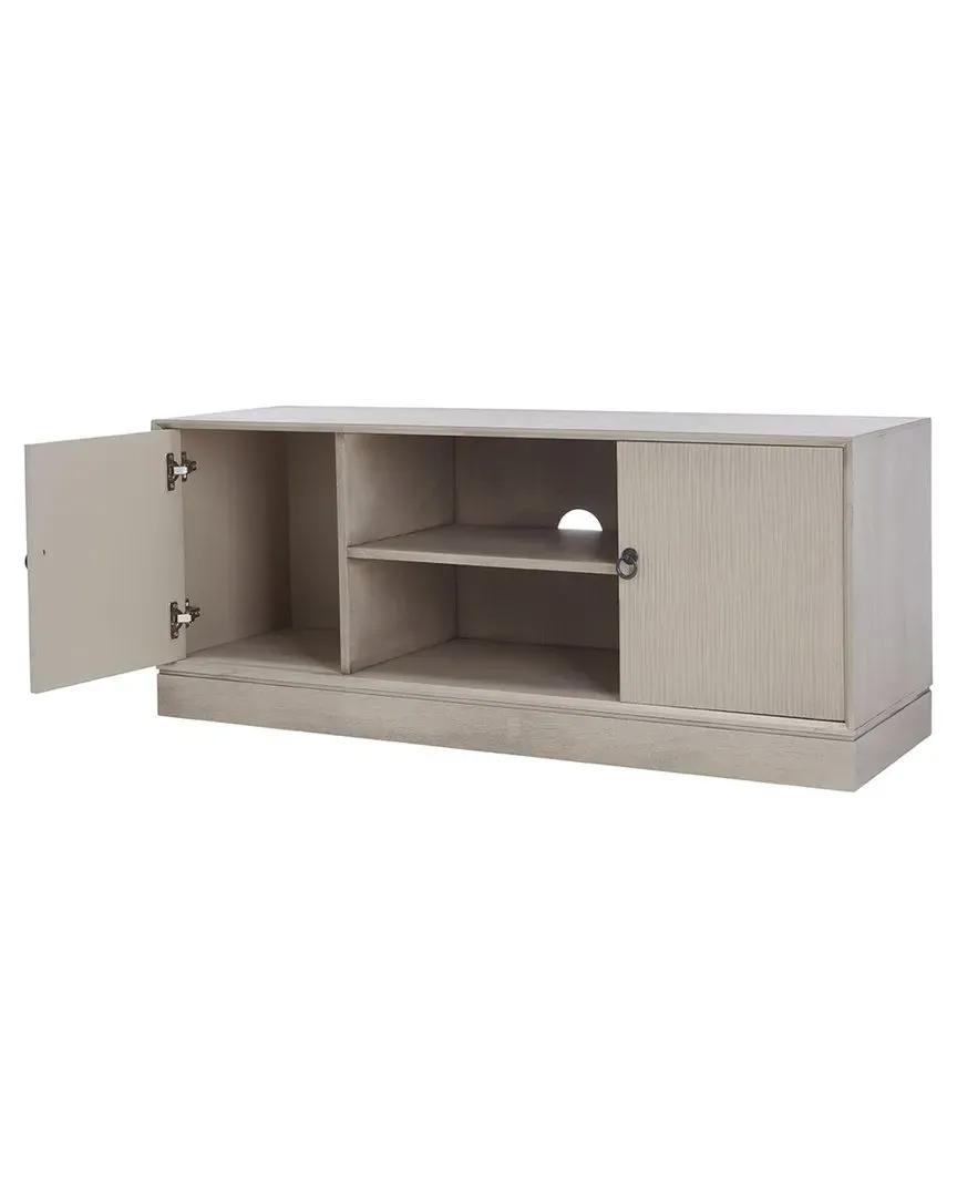 Aliyah 2 Drawer Media Stand with Shelf - Greige