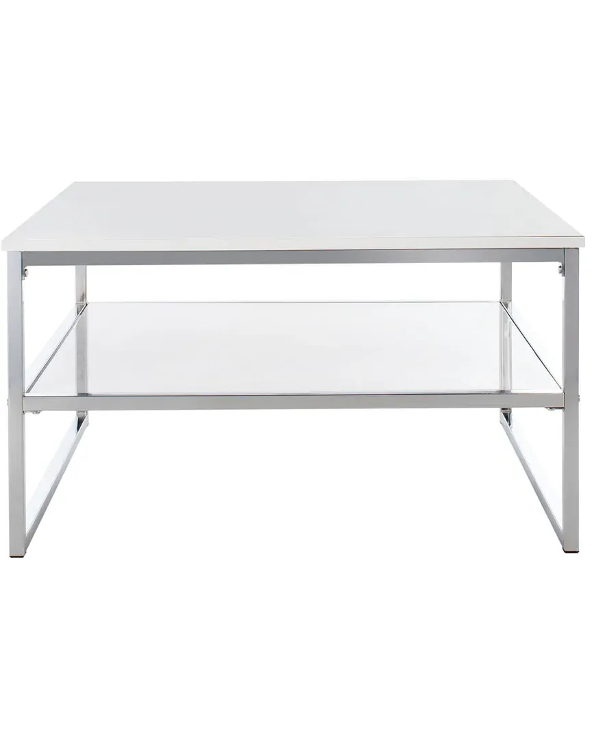 Aliza Square 2-Tier Coffee Table - White Lacquer