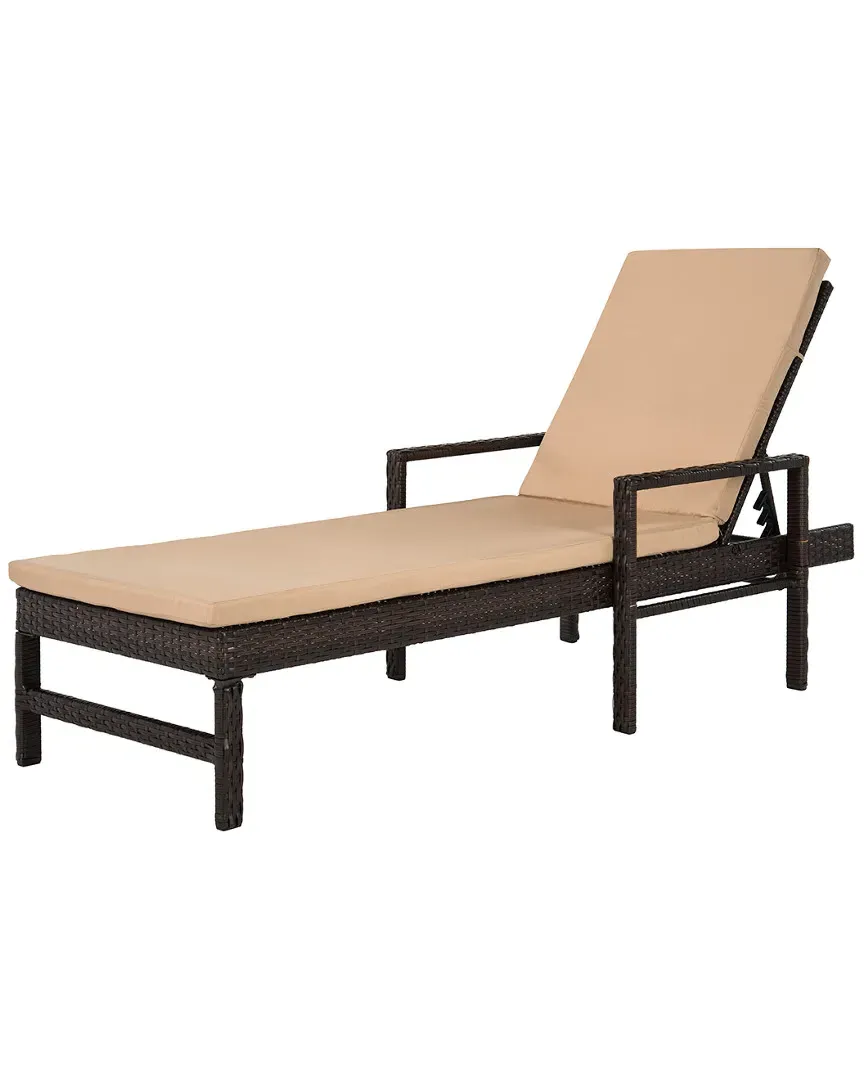 Alma Rattan Outdoor Sun Lounger - Brown image