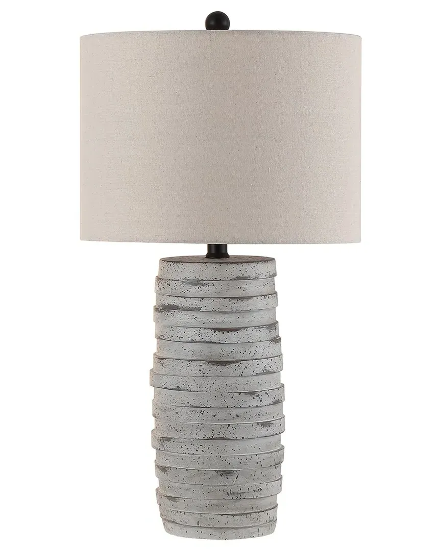 Alron Table Lamp - Antique Grey, Resin