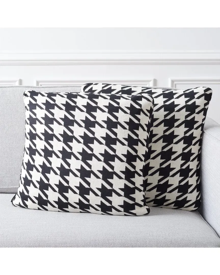 Alto Set of 2 Pillows - Black, Cotton