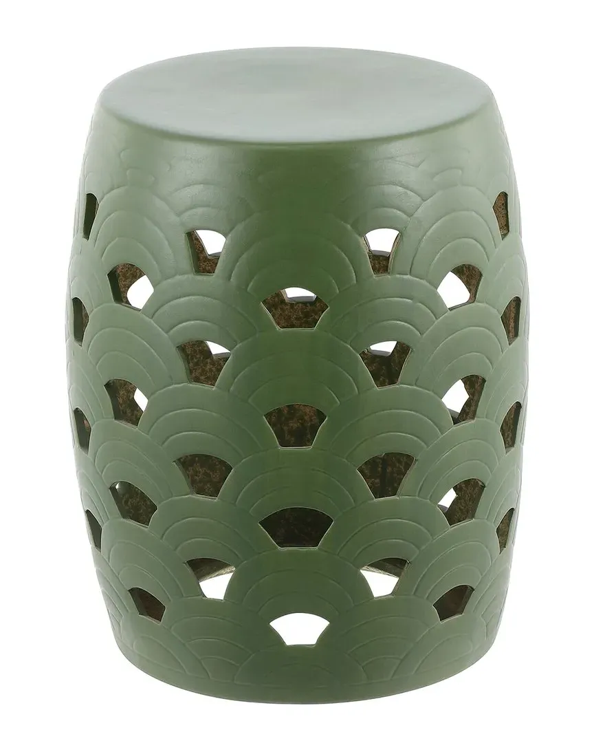 Amaissa Ceramic Garden Stool - Green image