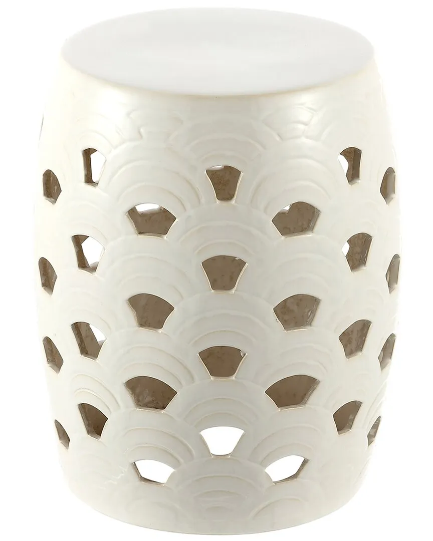 Amaissa Garden Stool - Cream, Ceramic