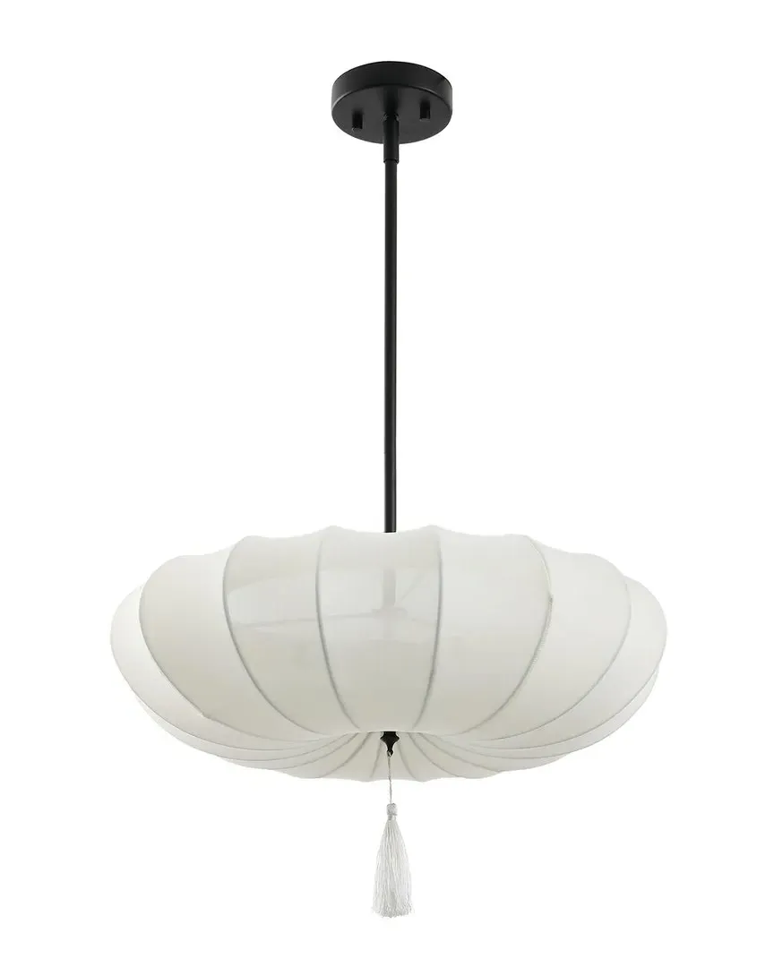 Amelie 3 Light Fabric Pendant - Cream, Metal image