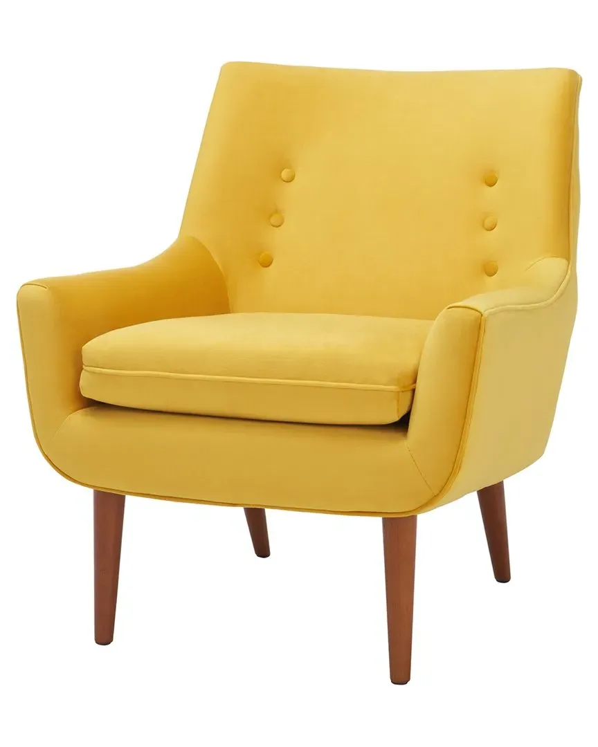 Amina Accent Chair - Gold, Velvet