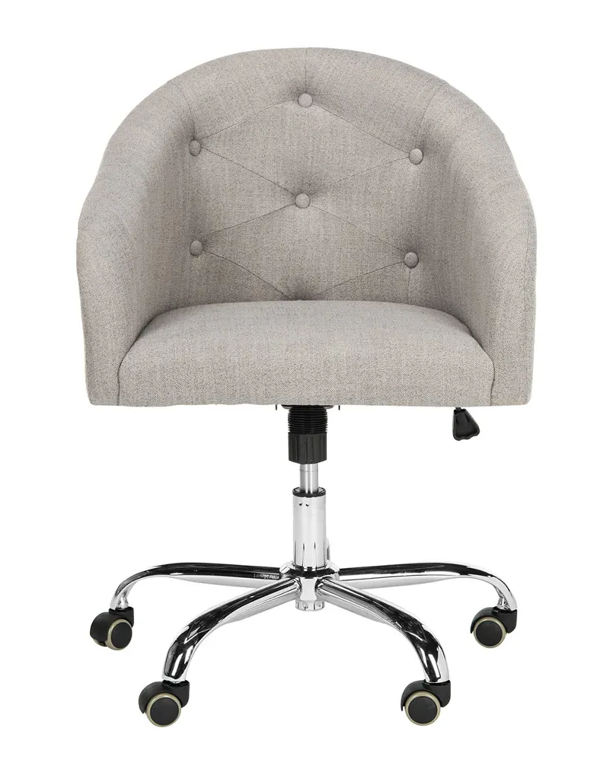 Amy Tufted Swivel Office Chair - Grey, Linen image