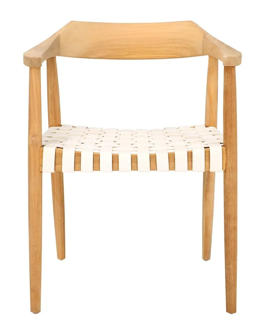 Amycus Accent Chair - White, Leather