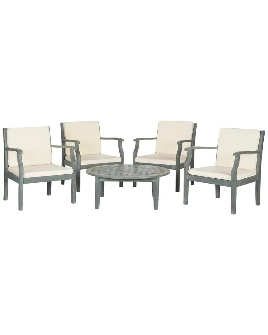 Anaheim 5-Piece Coffee Set - Ash Grey, Acacia
