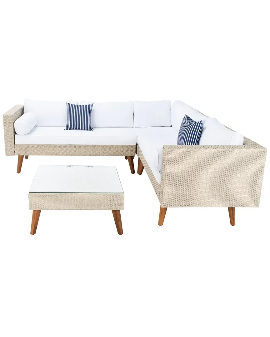 Analon Outdoor Sectional - Beige, Wicker image