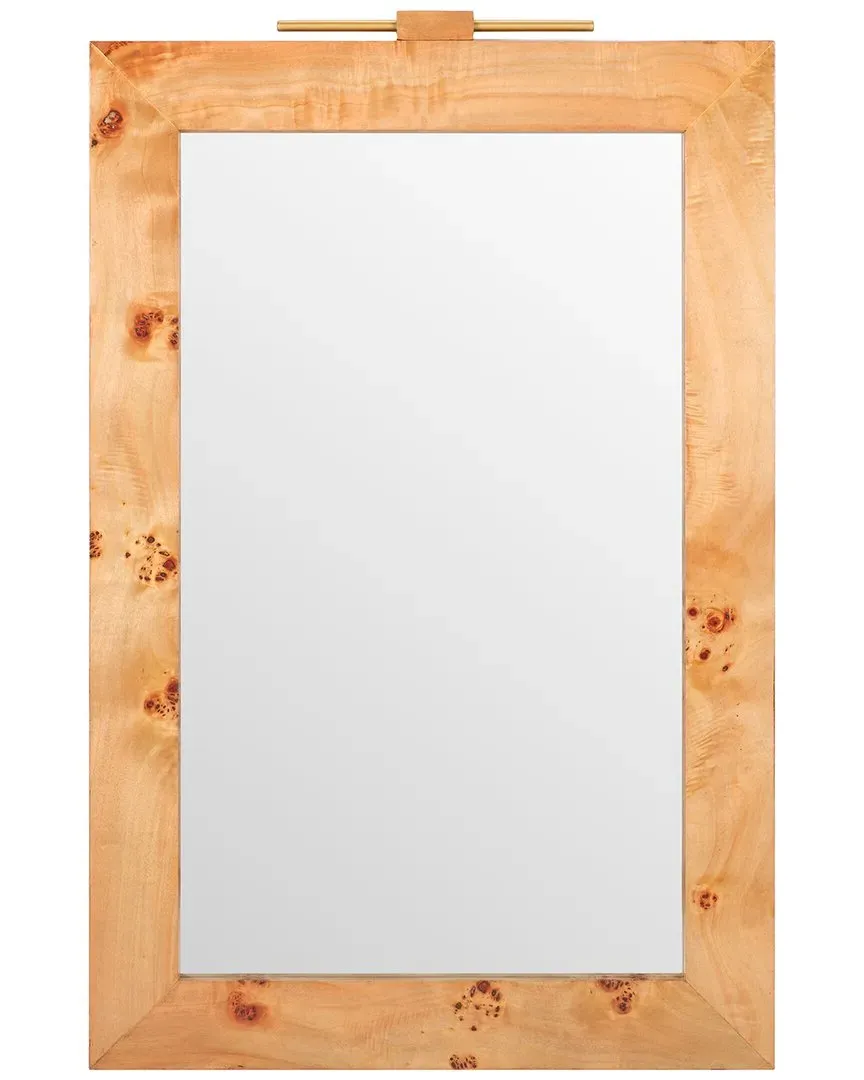 Anthea Wall Mirror - Natural, Wood & Burlap image