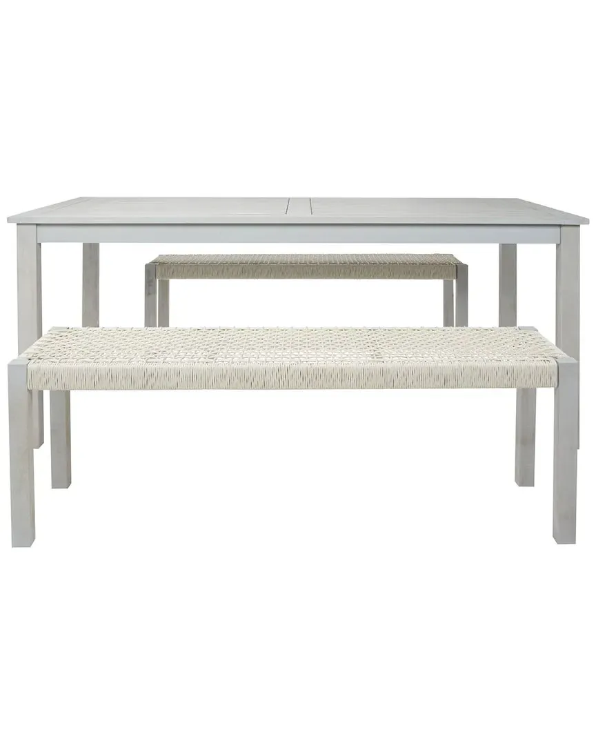 Aquina 3-Piece Outdoor Dining Set - Grey, Acacia