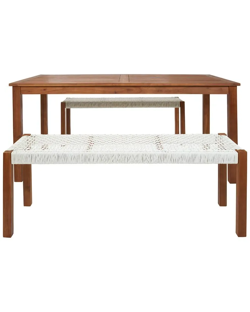 Aquina 3-Piece Outdoor Dining Set - Natural, Acacia image