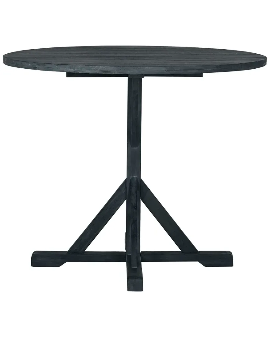 Arcata Round Outdoor Table - Dark Slate Grey, Wood image