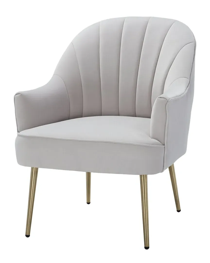 Areli Accent Chair - Light Grey, Velvet image
