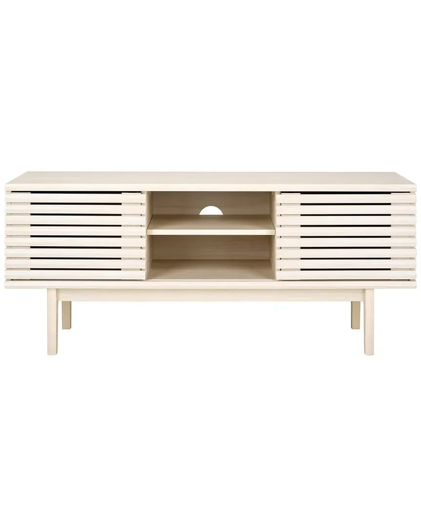 Aricia Small 2-Door Media Stand - Bleached White image