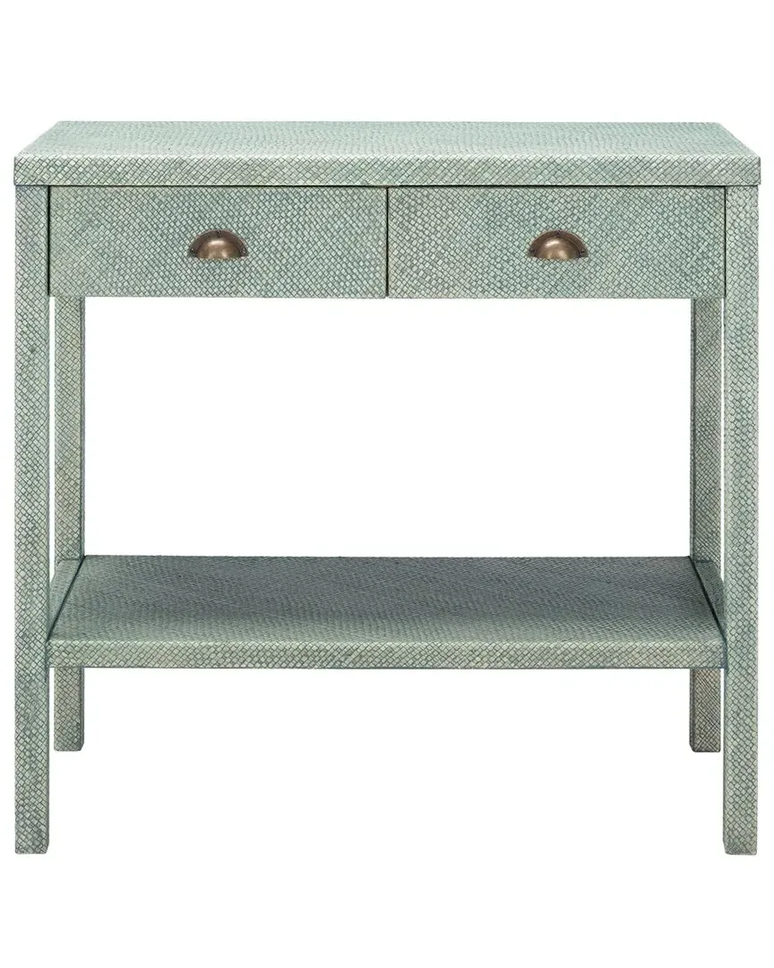 Asa 2 Drawer Console Table - Turquoise, Wood