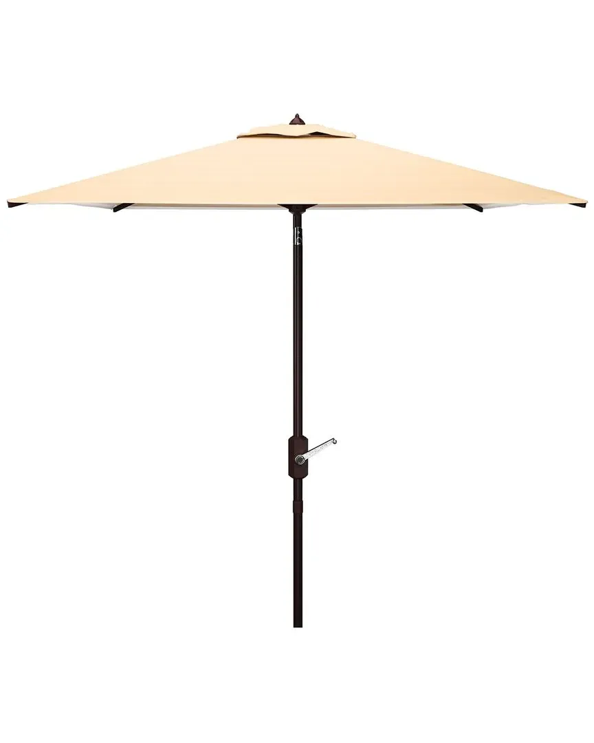 Athens 7.5' Square Umbrella with Crank - Beige, Metal