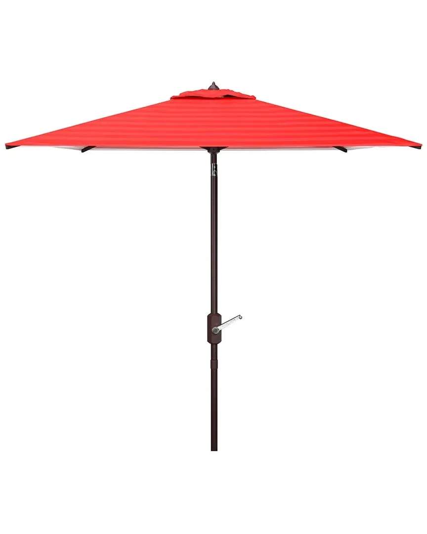 Athens 7.5' Square Umbrella with Crank - Red, Metal