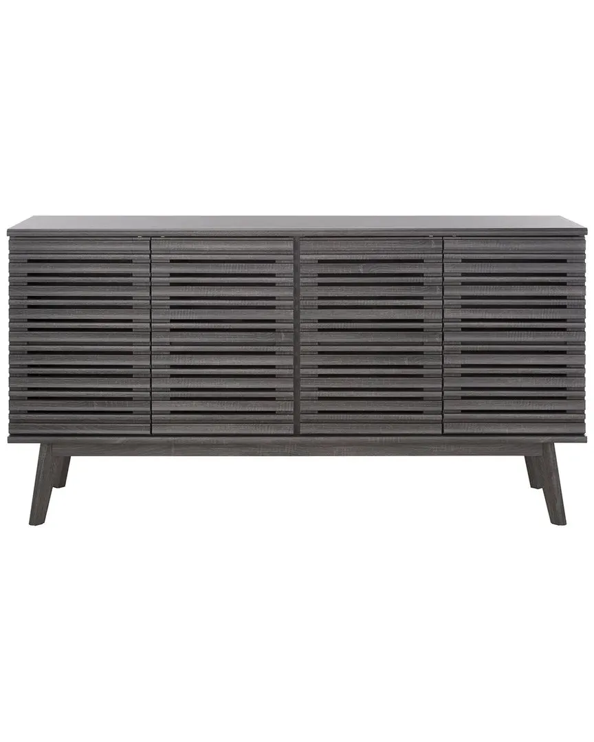 Atlantes 4-Door Media Stand - Distressed Black