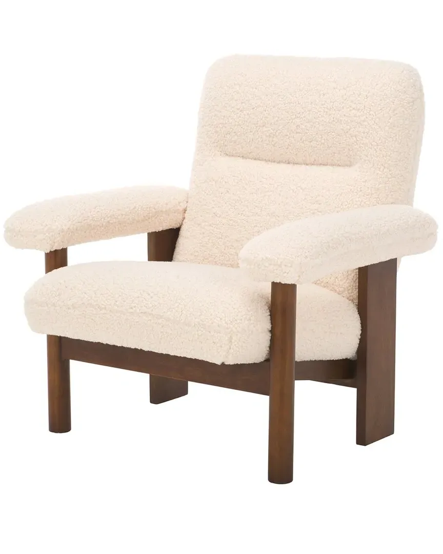 Attwell Accent Chair - Cream, Faux Shearling