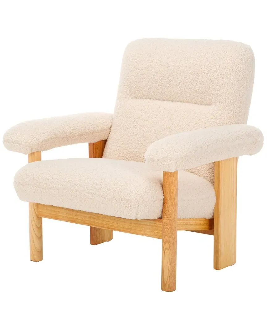 Attwell Accent Chair - Cream, Faux Shearling