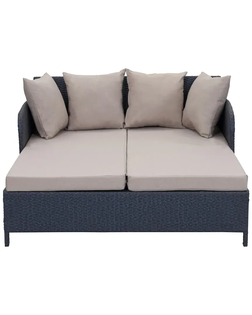August Outdoor Daybed - Titanium, Rattan