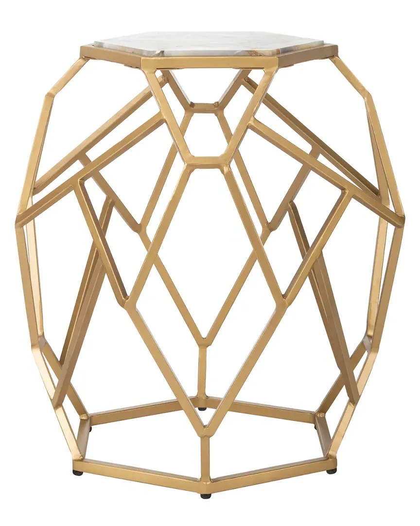 Ava Geometric Accent Table - Multi-Color, Gold image