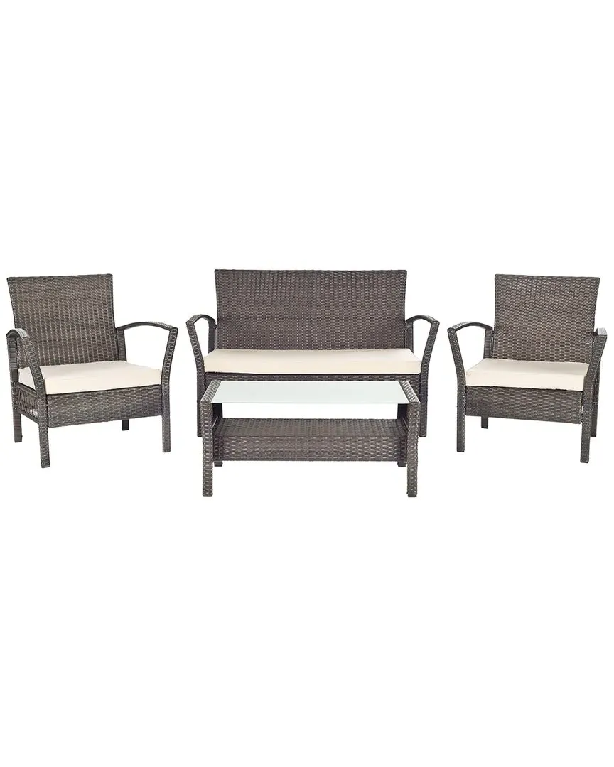 Avaron 4-Piece Outdoor Set - Brown, Rattan image