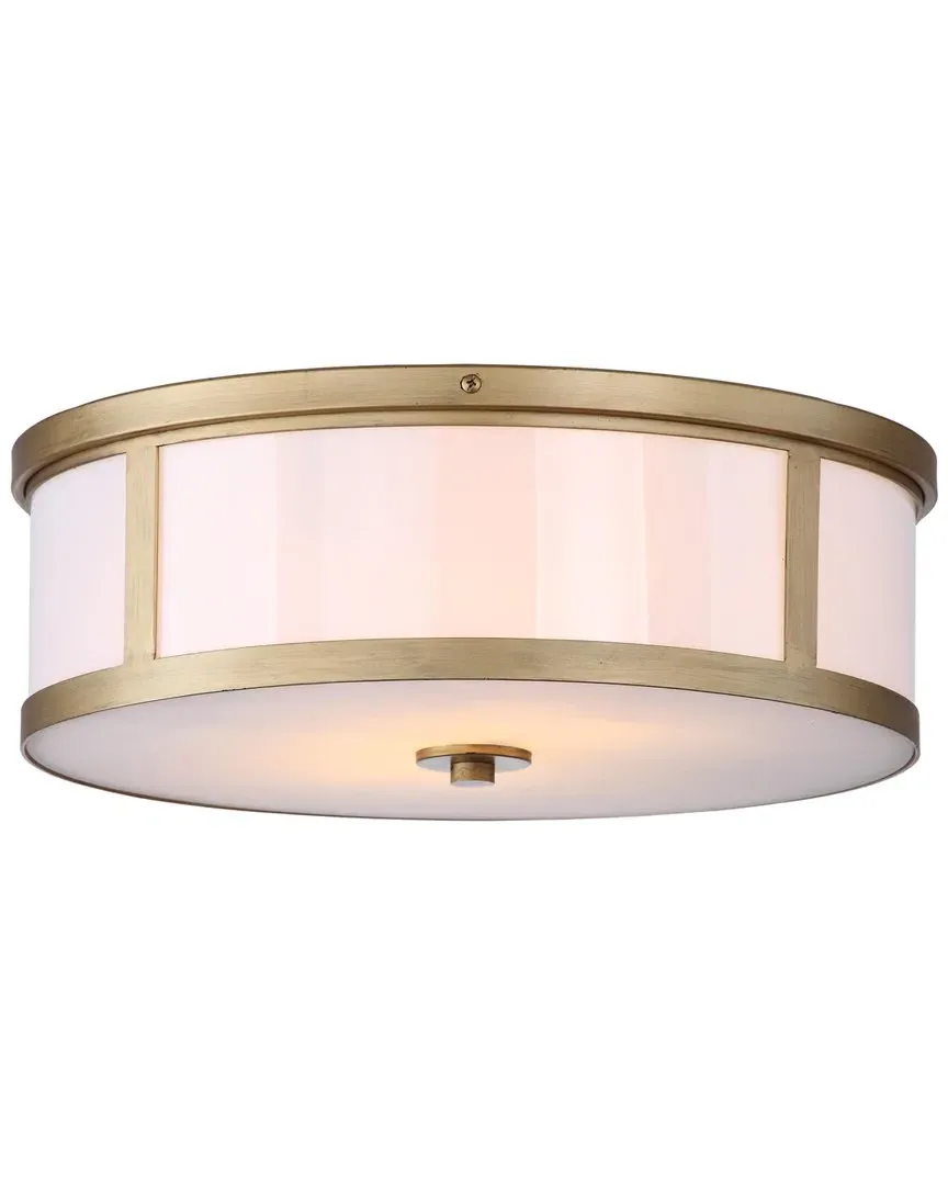 Avery 2-Light Drum Flush Mount - Antique Gold
