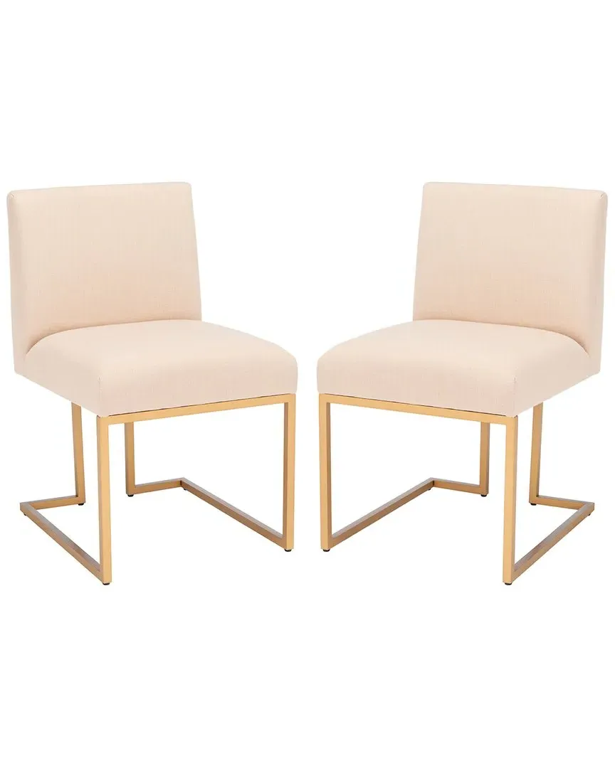 Ayanna Side Chairs Set of 2 - Beige, Linen