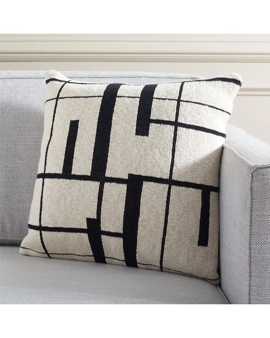 Azeem Square Throw Pillow - Ivory, Cotton image