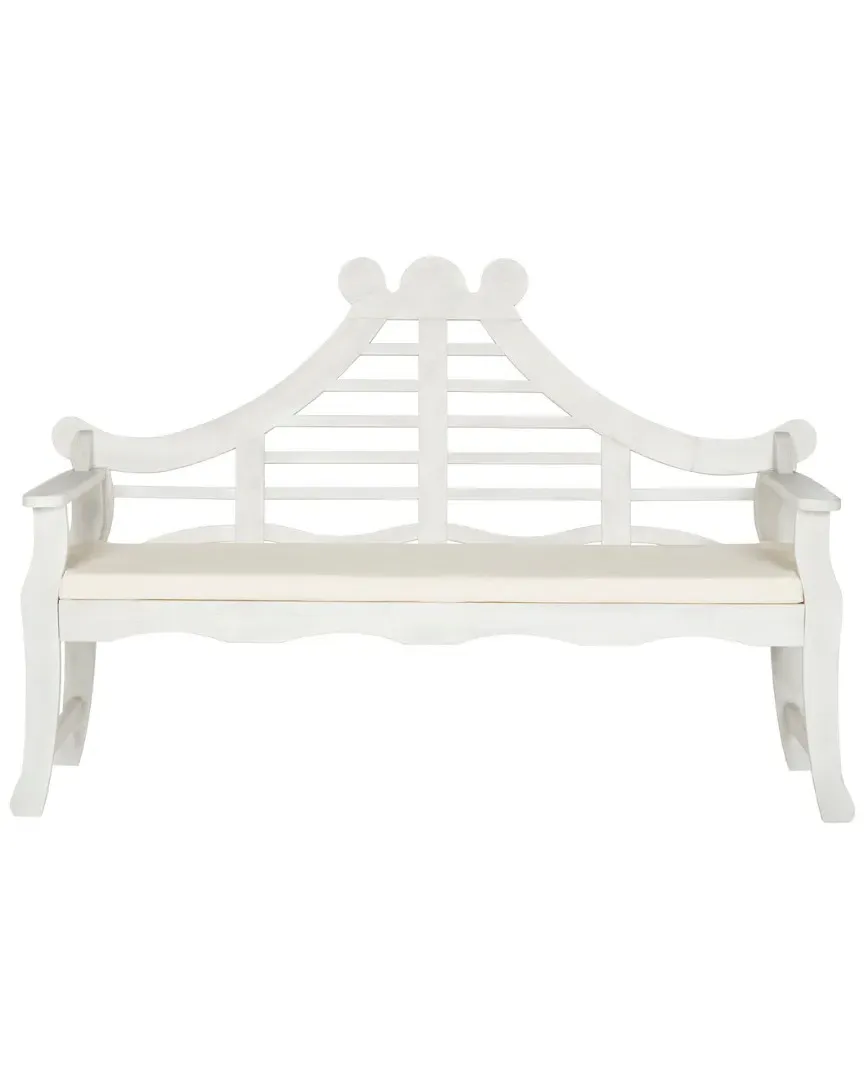 Azusa Outdoor Bench - Antique White, Acacia image