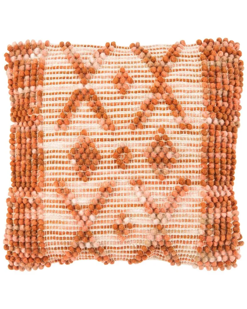 Baird Wool-Blend Pillow - Red