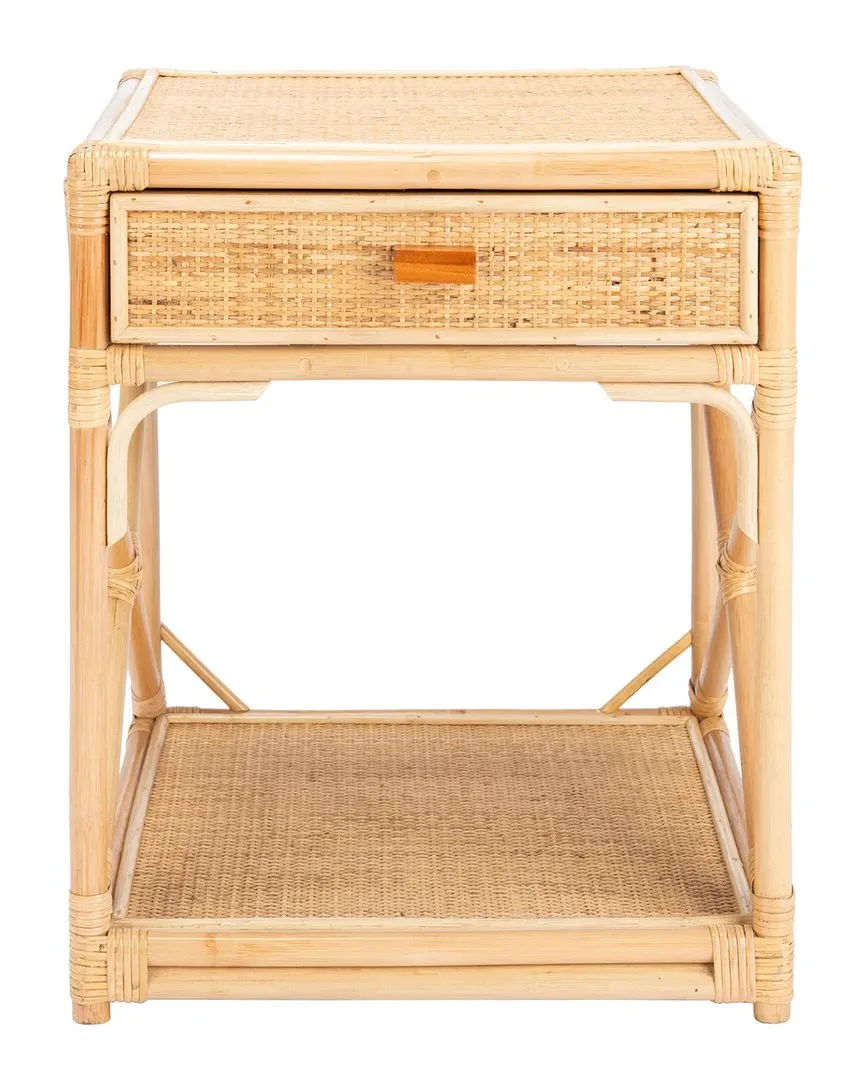 Bali 1-Drawer Nightstand with Shelf - Natural