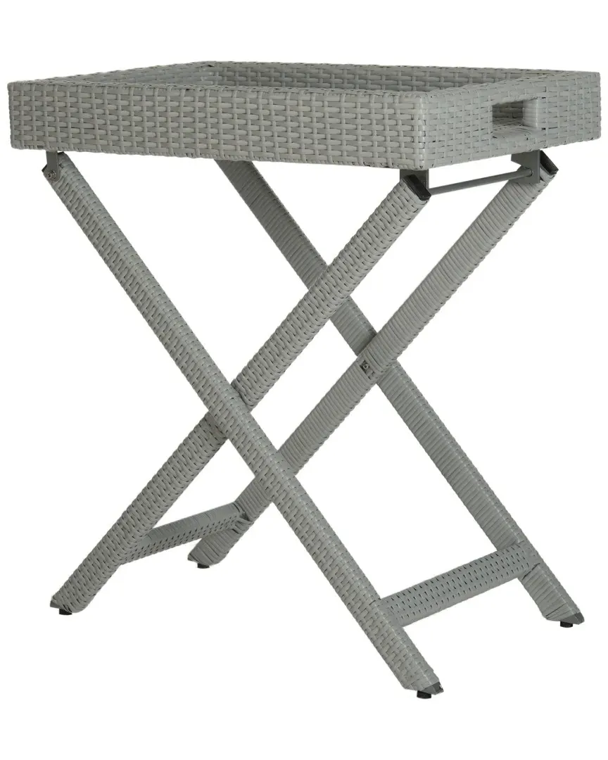 Bardia Folding Tray Table - Grey, Rattan image