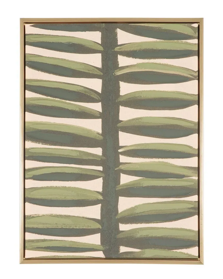 Beanstalk 18x24in Wall Art - Green, Linen Canvas