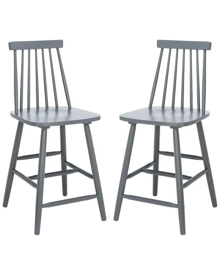 Beaufort Counter Stools Set - Grey, Rubberwood image