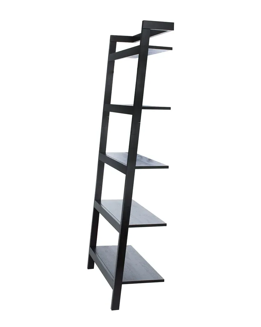 Beauregard 5-Tier Leaning Etagere - Black, Mahogany