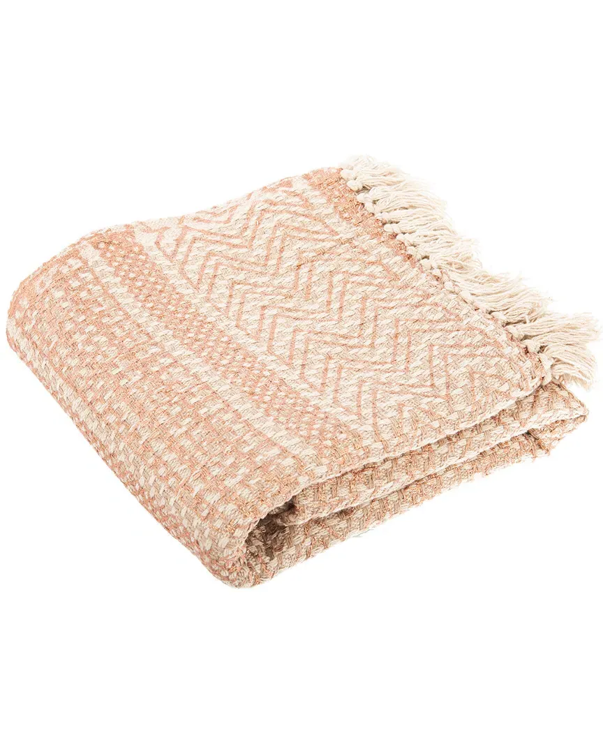 Becks Fringe Throw - Beige, Cotton