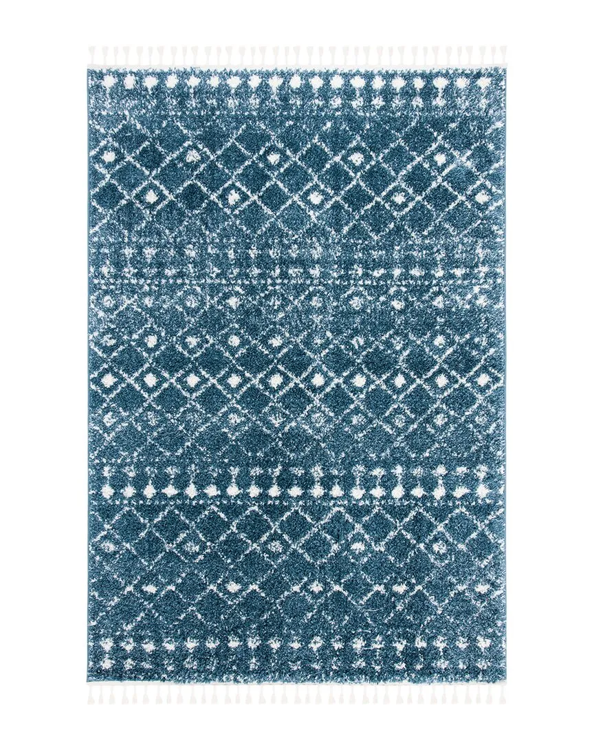 Berber Fringe Shag Area Rug - Blue