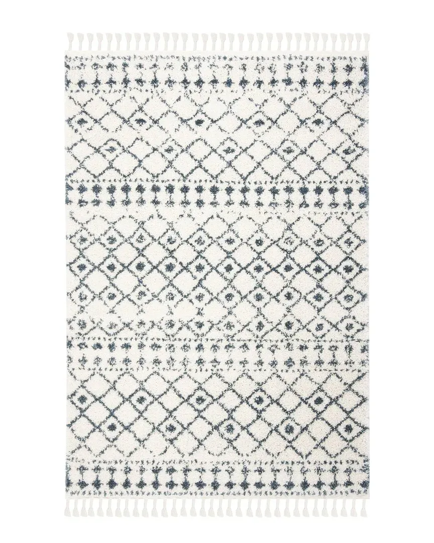 Berber Fringe Shag Rug - Cream, Polypropylene
