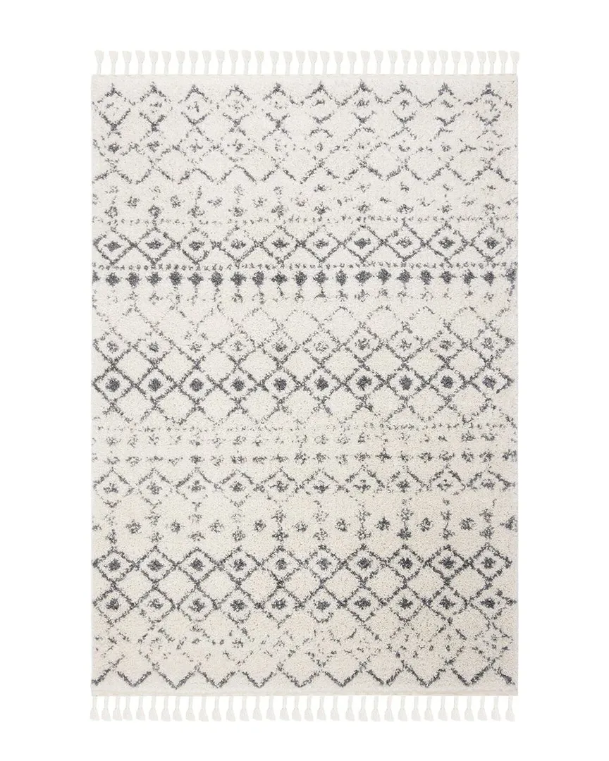 Berber Fringe Shag Rug - Cream, Polypropylene