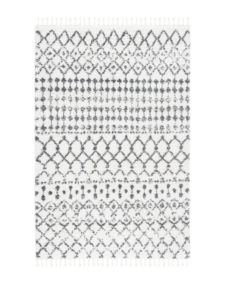 Berber Fringe Shag Rug - Cream, Polypropylene