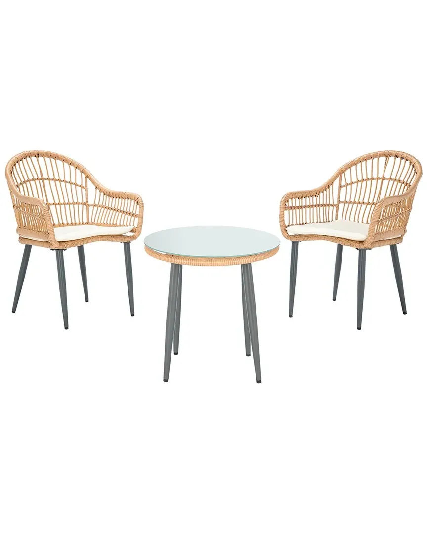 Berlen 3-Piece Lounger Set - Natural, PE Rattan