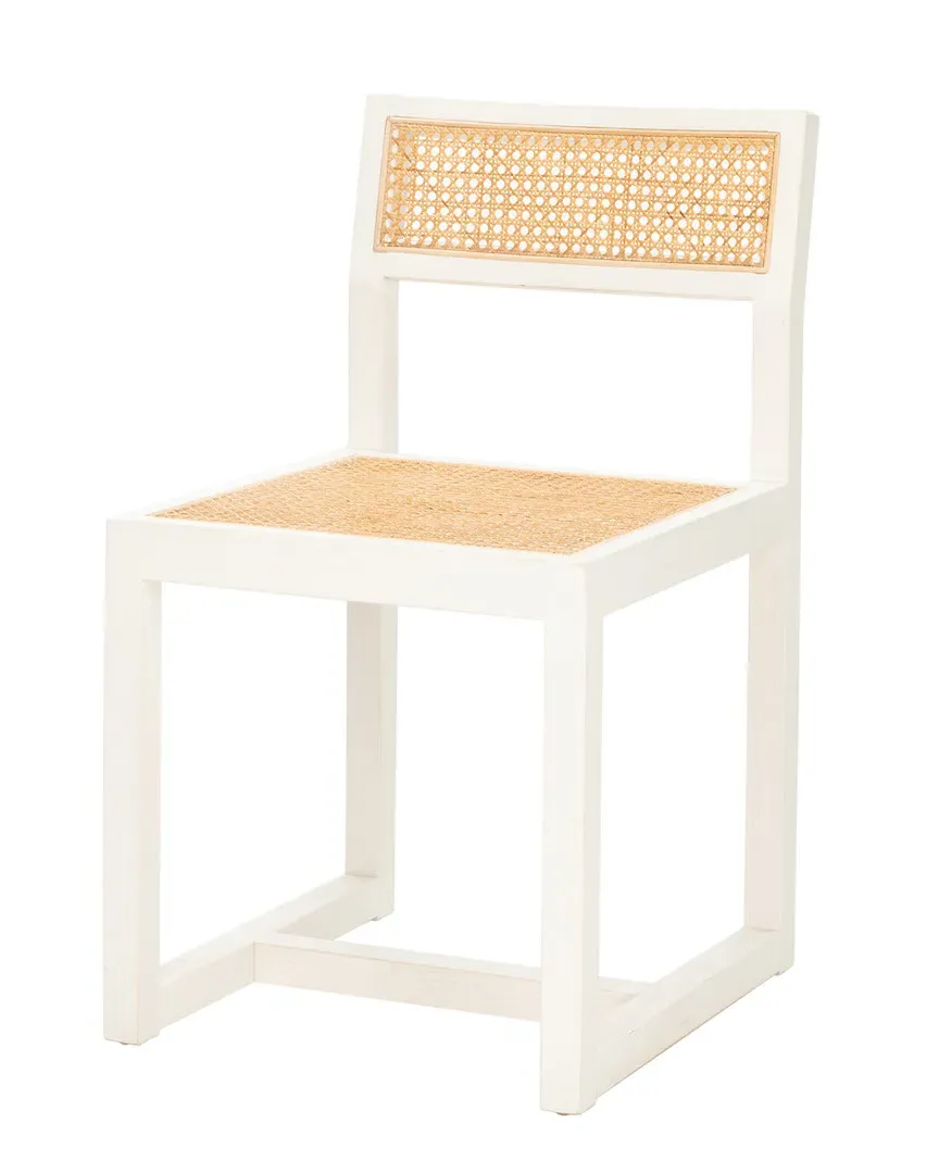 Bernice Cane Dining Chair - White, Elm Wood image