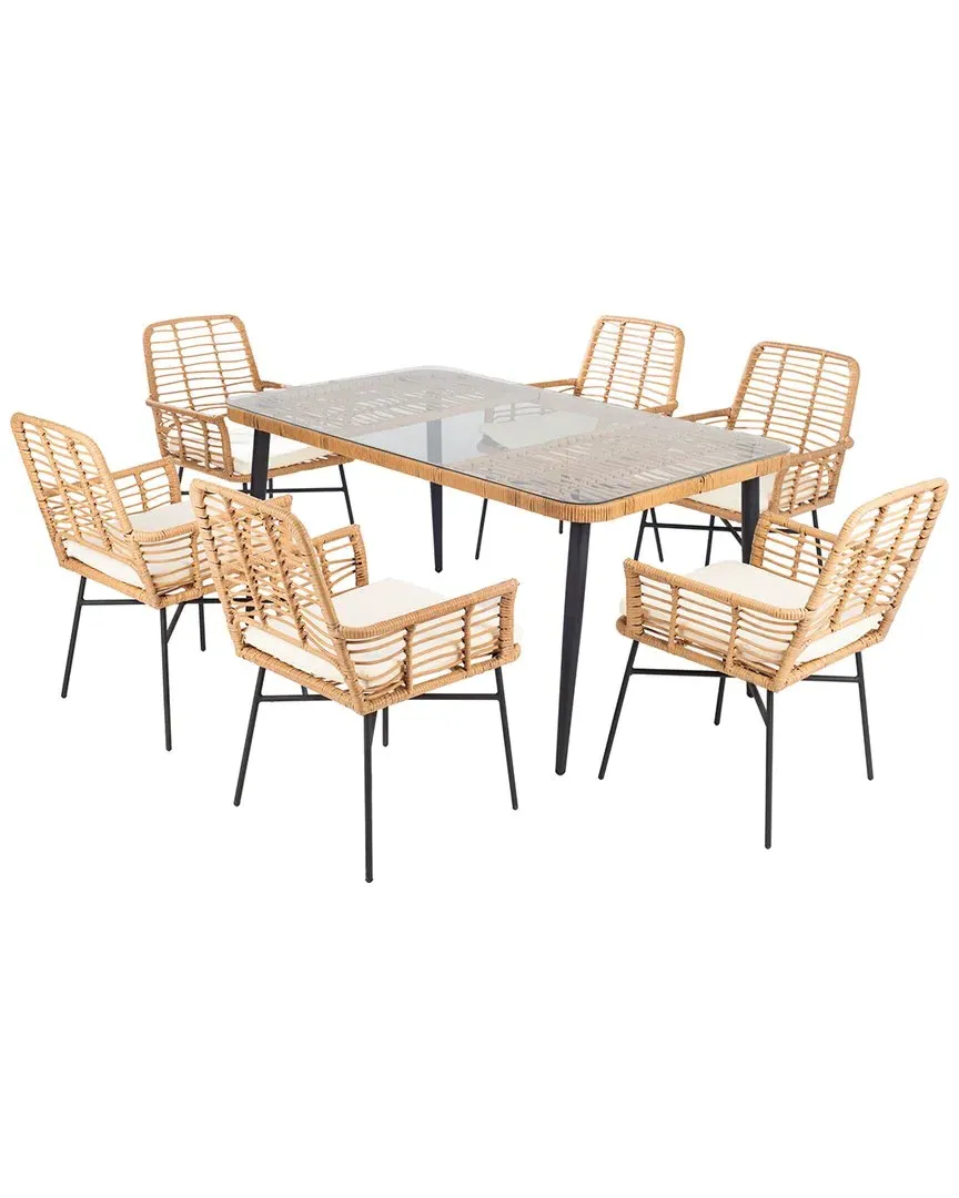 Beson 7-Piece Outdoor Dining Set - Natural, Rattan image